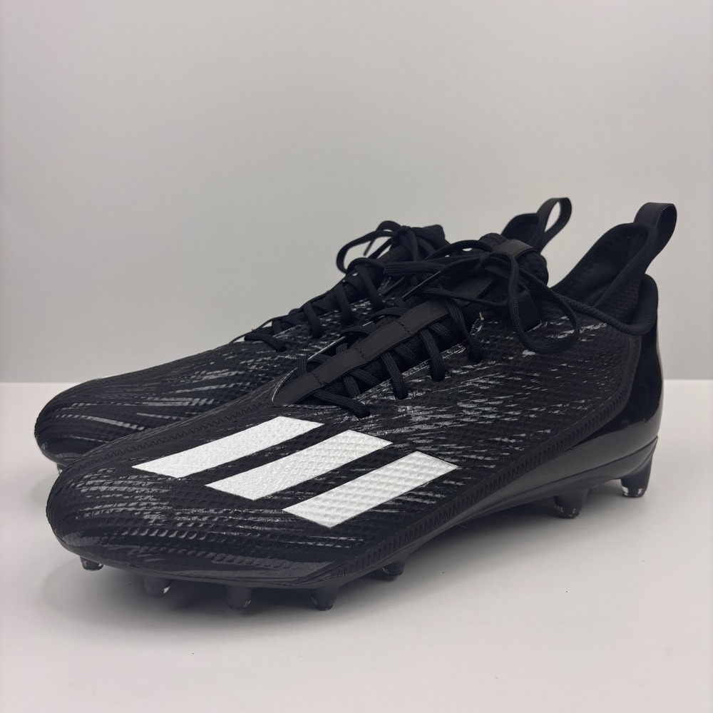 Adidas Adizero Scorch Football Cleats Men's US 16 Black/White Athletic Shoes